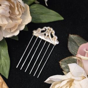 Elegant Silver Hair Comb